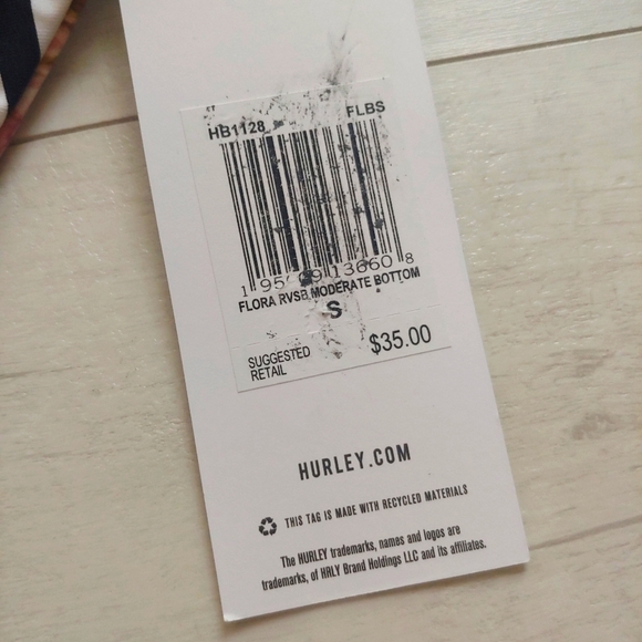 HURLEY NEW Flora Reversible Bikini Bottom - Picture 7 of 11